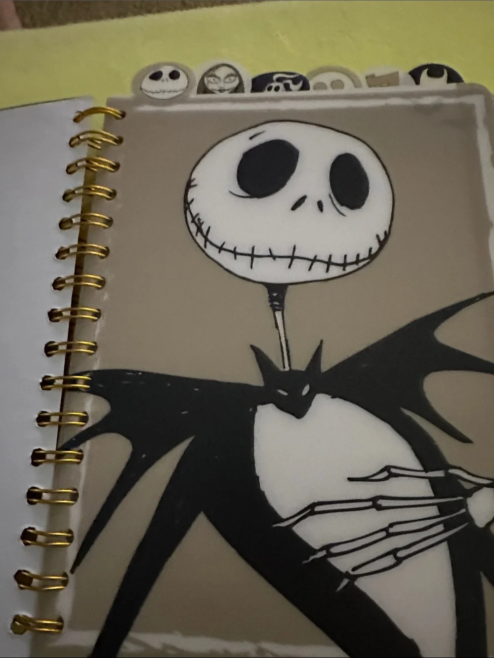 Disney Black & Gold Jack Skellington Spiral Notebook